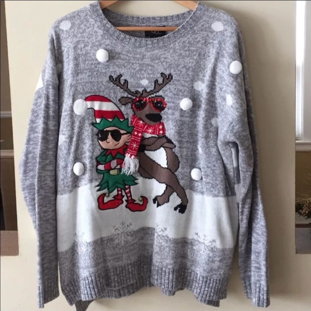 1X, “Hooked up” Christmas Sweater.